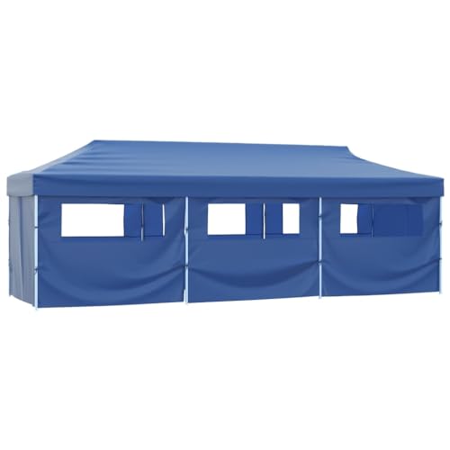 Faltbares Pop-Up Partyzelt mit 8 Seitenwänden 3x9m blau Faltbares Pop-Up Partyzelt mit 8 Seitenwänden 3x9m blau von GCHDHAPB