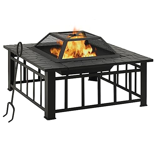 Feuerstelle mit Schürhaken 79x79x46,5cm XXL SteelHome & Garden Kamine Feuerstelle mit Schürhaken 79x79x46,5cm XXL SteelHome & Garden Kamine von GCHDHAPB