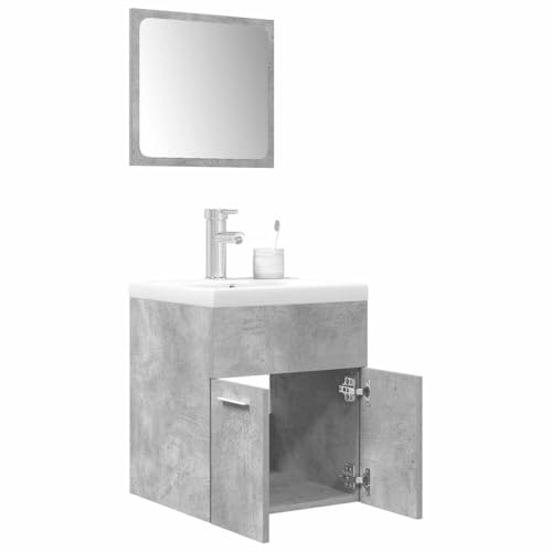GCHDHAPB 3-teiliges Badmöbel-Set Beton Grau Holzwerkstoff Sets Badezimmer-Sets GCHDHAPB 3-teiliges Badmöbel-Set Beton Grau Holzwerkstoff Sets Badezimmer-Sets von GCHDHAPB