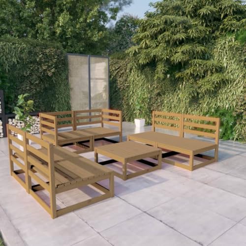 GCHDHAPB 7-teiliges Garten-Lounge-Set braun massives Kiefernholz Outdoor Sets GCHDHAPB 7-teiliges Garten-Lounge-Set braun massives Kiefernholz Outdoor Sets von GCHDHAPB