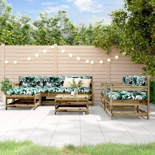GCHDHAPB 7-teiliges Gartenmöbel-Set aus imprägniertem Kiefernholz von GCHDHAPB