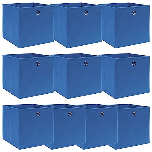 GCHDHAPB Aufbewahrungsboxen, 10 Stück, blau, 32 x 32 x 32 cm, Stoff GCHDHAPB Aufbewahrungsboxen, 10 Stück, blau, 32 x 32 x 32 cm, Stoff von GCHDHAPB