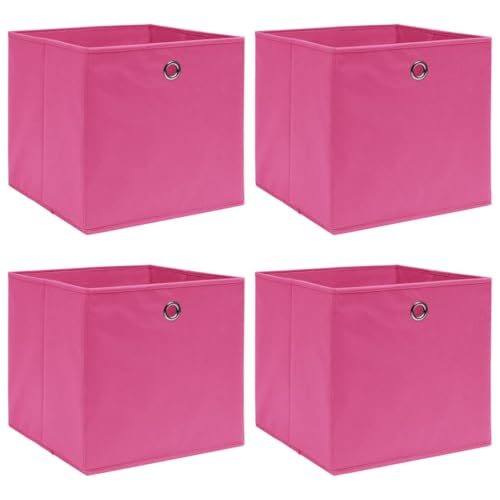 GCHDHAPB Aufbewahrungsboxen, 4 Stück, Rosa, 32 x 32 x 32 cm, Stoff GCHDHAPB Aufbewahrungsboxen, 4 Stück, Rosa, 32 x 32 x 32 cm, Stoff von GCHDHAPB
