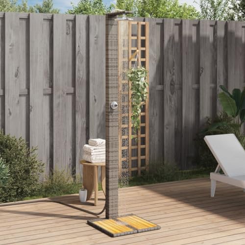 GCHDHAPB Außendusche grau 50x55x224 cm Polyrattan und Akazienholz Home & Garden Pool & Spa Pool & Spa Zubehör GCHDHAPB Außendusche grau 50x55x224 cm Polyrattan und Akazienholz Home & Garden Pool & Spa Pool & Spa Zubehör von GCHDHAPB