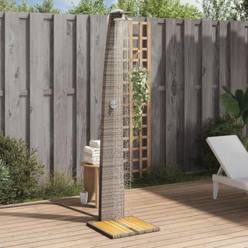 GCHDHAPB Außendusche grau 55x60x224cm Polyrattan und Akazienholz Home & Garden Pool & Spa Pool & Spa Zubehör GCHDHAPB Außendusche grau 55x60x224cm Polyrattan und Akazienholz Home & Garden Pool & Spa Pool & Spa Zubehör von GCHDHAPB