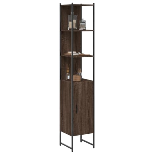 GCHDHAPB Badschrank Braun Eiche 33x33x185,5 cm Holzwerkstoff GCHDHAPB Badschrank Braun Eiche 33x33x185,5 cm Holzwerkstoff von GCHDHAPB