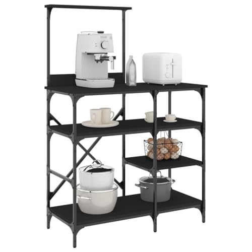GCHDHAPB Bäckerregal, schwarz, 90 x 40 x 132 cm, Holzwerkstoff und Metall GCHDHAPB Bäckerregal, schwarz, 90 x 40 x 132 cm, Holzwerkstoff und Metall von GCHDHAPB