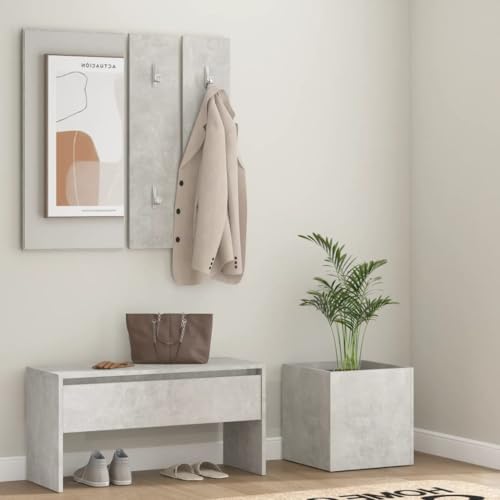 GCHDHAPB Bänke, Lagerung und Eingangsbanken-Haus-Flur Möbel-Set Beton grau Holz von GCHDHAPB
