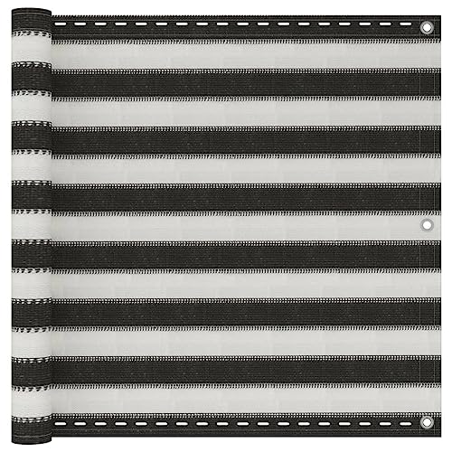 GCHDHAPB Balkonblende HDPE 90x500cm anthrazit und weiß von GCHDHAPB