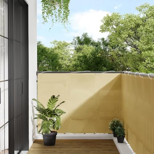 GCHDHAPB Balkonblende Sand 120x1000cm 100% Polyester Oxford von GCHDHAPB