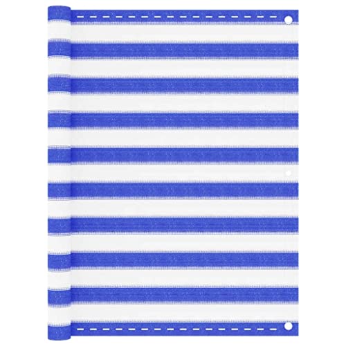 GCHDHAPB Balkonblende blau und weiß 120x500cm HDPE von GCHDHAPB