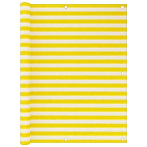 GCHDHAPB Balkonblende gelb und weiß 120x500cm HDPE von GCHDHAPB