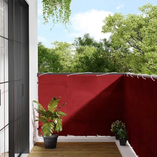 GCHDHAPB Balkonblende rot 120x800cm 100% Polyester Oxford von GCHDHAPB
