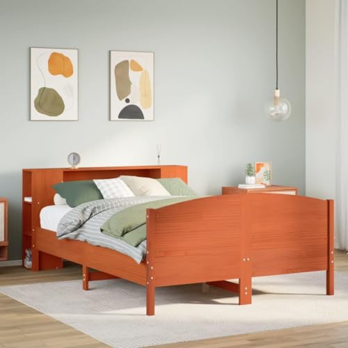 GCHDHAPB Betten & Zubehör, Betten & Bettrahmen, Bücherregal Bett ohne Matratze, Wachsbraun, 120 x 200 cm, Massivholz, Kiefer GCHDHAPB Betten & Zubehör, Betten & Bettrahmen, Bücherregal Bett ohne Matratze, Wachsbraun, 120 x 200 cm, Massivholz, Kiefer von GCHDHAPB