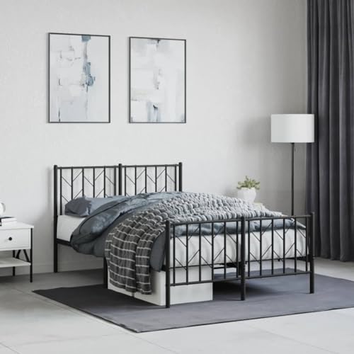 GCHDHAPB Betten & Zubehör, Betten & Bettrahmen, Metallbettrahmen ohne Matratze mit Fußteil, schwarz, 120 x 200 cm GCHDHAPB Betten & Zubehör, Betten & Bettrahmen, Metallbettrahmen ohne Matratze mit Fußteil, schwarz, 120 x 200 cm von GCHDHAPB