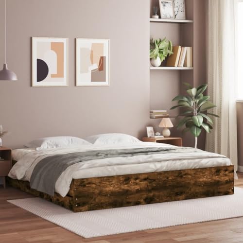 GCHDHAPB Betten & Zubehör, Betten & Bettrahmen-Bettgestell mit Schubladen ohne Matratze, Raucheiche, 180 x 200 cm, Super-Kingsize-Bett GCHDHAPB Betten & Zubehör, Betten & Bettrahmen-Bettgestell mit Schubladen ohne Matratze, Raucheiche, 180 x 200 cm, Super-Kingsize-Bett von GCHDHAPB
