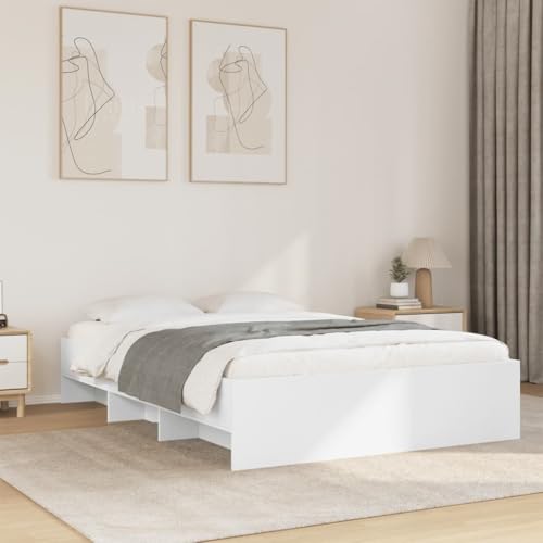 GCHDHAPB Betten & Zubehör, Betten & Bettrahmen-Bettgestell ohne Matratze, Weiß, 120 x 190 cm, kleines Doppelbett, Holzwerkstoff GCHDHAPB Betten & Zubehör, Betten & Bettrahmen-Bettgestell ohne Matratze, Weiß, 120 x 190 cm, kleines Doppelbett, Holzwerkstoff von GCHDHAPB