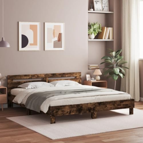 GCHDHAPB Betten & Zubehör, Betten & Bettrahmen Bettgestell ohne Matratze Räuchereiche 160x200 cm GCHDHAPB Betten & Zubehör, Betten & Bettrahmen Bettgestell ohne Matratze Räuchereiche 160x200 cm von GCHDHAPB