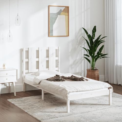 GCHDHAPB Betten & Zubehör, Betten & Bettrahmen Bettgestell ohne Matratze Weiß 75x190 cm kleines Einzelbett Massivholz GCHDHAPB Betten & Zubehör, Betten & Bettrahmen Bettgestell ohne Matratze Weiß 75x190 cm kleines Einzelbett Massivholz von GCHDHAPB