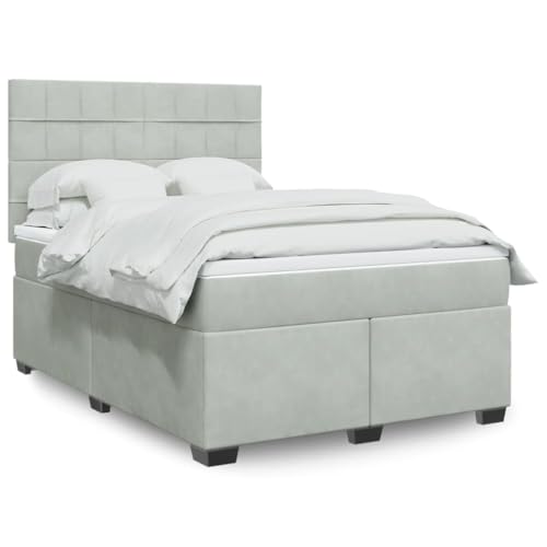 GCHDHAPB Betten & Zubehör, Betten & Bettrahmen - Boxspringbett mit Matratze Hellgrau 140x190 cm Samt GCHDHAPB Betten & Zubehör, Betten & Bettrahmen - Boxspringbett mit Matratze Hellgrau 140x190 cm Samt von GCHDHAPB