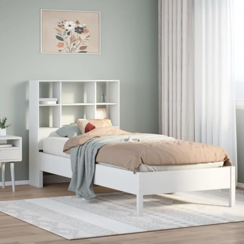 GCHDHAPB Betten & Zubehör, Betten & Bettrahmen - Bücherregal Bett ohne Matratze Weiß 90x190 cm Einzelbett Massivholz Kiefer GCHDHAPB Betten & Zubehör, Betten & Bettrahmen - Bücherregal Bett ohne Matratze Weiß 90x190 cm Einzelbett Massivholz Kiefer von GCHDHAPB