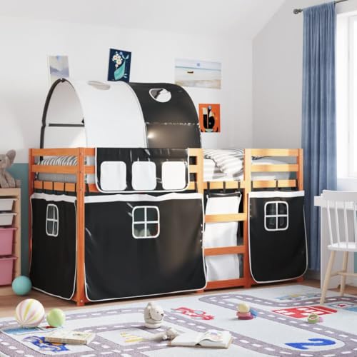GCHDHAPB Betten & Zubehör, Betten & Bettrahmen Etagenbett ohne Matratze Weiß & Schwarz 75x190 cm kleines Einzelbett Massivholz Kiefer GCHDHAPB Betten & Zubehör, Betten & Bettrahmen Etagenbett ohne Matratze Weiß & Schwarz 75x190 cm kleines Einzelbett Massivholz Kiefer von GCHDHAPB
