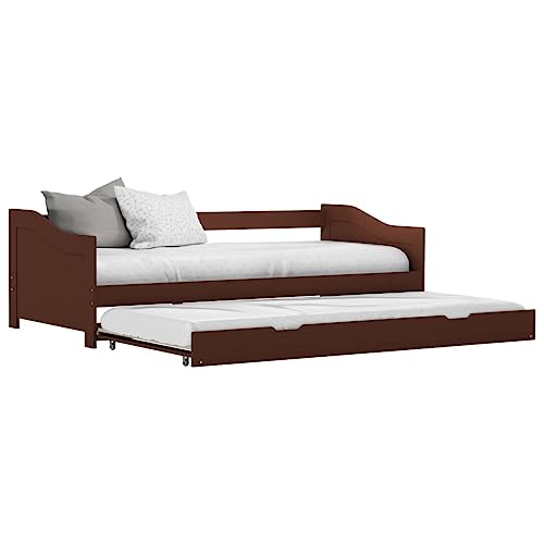GCHDHAPB Betten & Zubehör Betten & Bettrahmen Ausziehbares Schlafsofa Bettgestell ohne Matratze Dunkelbraun 90x200 cm GCHDHAPB Betten & Zubehör Betten & Bettrahmen Ausziehbares Schlafsofa Bettgestell ohne Matratze Dunkelbraun 90x200 cm von GCHDHAPB