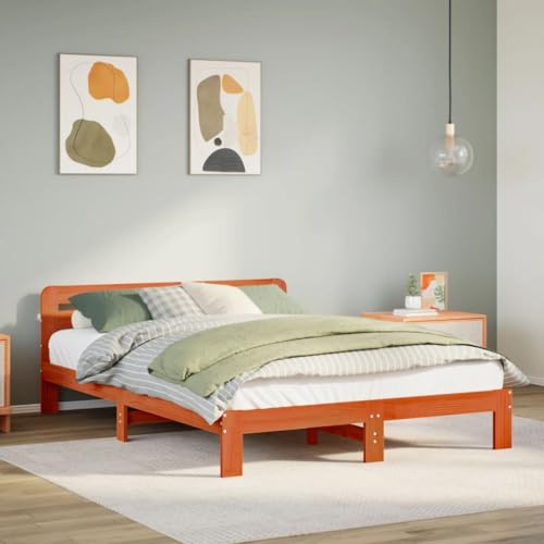GCHDHAPB Betten & Zubehör Betten & Bettrahmen Bettgestell ohne Matratze Wachs Braun 140x190 cm Massivholz Kiefer GCHDHAPB Betten & Zubehör Betten & Bettrahmen Bettgestell ohne Matratze Wachs Braun 140x190 cm Massivholz Kiefer von GCHDHAPB