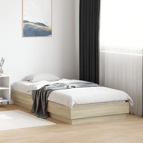 GCHDHAPB Bettgestell ohne Matratze Sonoma Eiche 75x190 cm klein Einzelbett Holzwerkstoff GCHDHAPB Bettgestell ohne Matratze Sonoma Eiche 75x190 cm klein Einzelbett Holzwerkstoff von GCHDHAPB