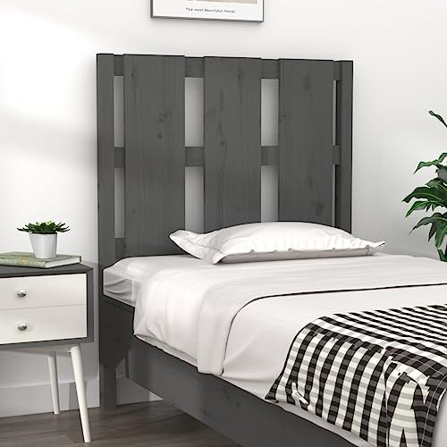 GCHDHAPB Bettkopfteil Grau 80,5x4x100 cm Massivholz Kiefer Betten & Zubehör Kopfteile & Fußteile von GCHDHAPB