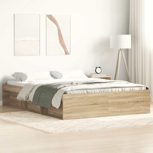 GCHDHAPB Bettrahmen ohne Matratze Sonoma Eiche 120x190 cm Klein Doppel Klein Doppel GCHDHAPB Bettrahmen ohne Matratze Sonoma Eiche 120x190 cm Klein Doppel Klein Doppel von GCHDHAPB