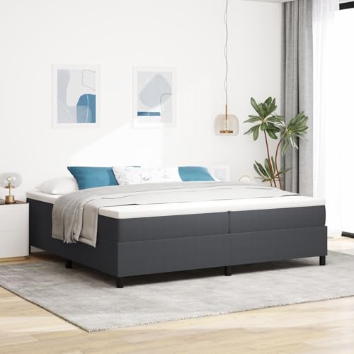 GCHDHAPB Boxspringbett Dunkelgrau 200x200 cm Cordstoff von GCHDHAPB
