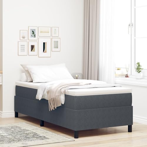 GCHDHAPB Boxspringbett dunkelgrau 80x200 cm Cordstoff von GCHDHAPB