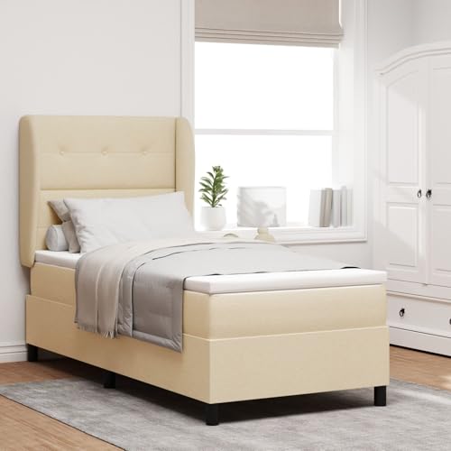 GCHDHAPB Boxspringbett mit Matratze Creme 90x200 cm Stoff GCHDHAPB Boxspringbett mit Matratze Creme 90x200 cm Stoff von GCHDHAPB