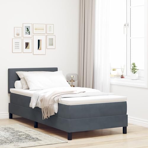 GCHDHAPB Boxspringbett mit Matratze Dunkelgrau 90x200 cm Samt GCHDHAPB Boxspringbett mit Matratze Dunkelgrau 90x200 cm Samt von GCHDHAPB
