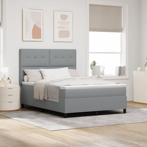 GCHDHAPB Boxspringbett mit Matratze Hellgrau 140x190 cm Stoff GCHDHAPB Boxspringbett mit Matratze Hellgrau 140x190 cm Stoff von GCHDHAPB