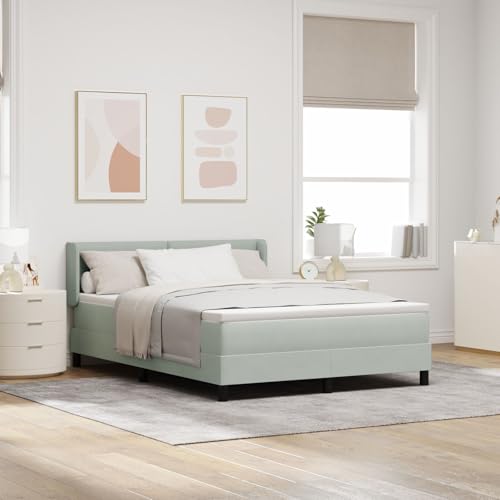 GCHDHAPB Boxspringbett mit Matratze Hellgrau 140x190cm Samt GCHDHAPB Boxspringbett mit Matratze Hellgrau 140x190cm Samt von GCHDHAPB
