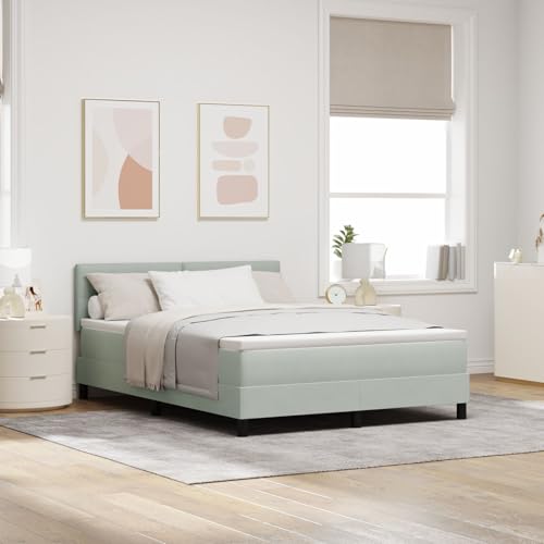 GCHDHAPB Boxspringbett mit Matratze Hellgrau 140x190cm Samt GCHDHAPB Boxspringbett mit Matratze Hellgrau 140x190cm Samt von GCHDHAPB