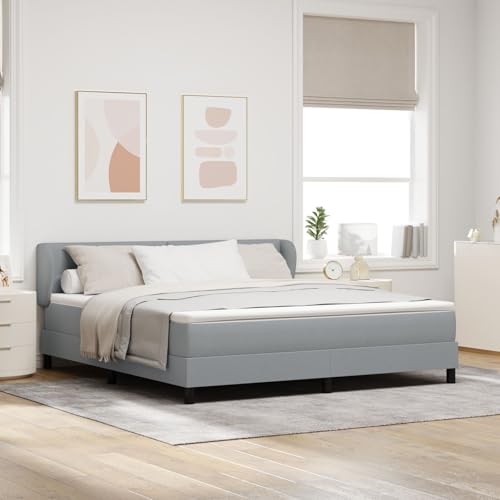 GCHDHAPB Boxspringbett mit Matratze Hellgrau 180x200 cm Stoff GCHDHAPB Boxspringbett mit Matratze Hellgrau 180x200 cm Stoff von GCHDHAPB