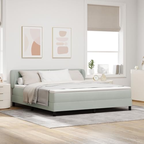 GCHDHAPB Boxspringbett mit Matratze Hellgrau 180x200cm Samt GCHDHAPB Boxspringbett mit Matratze Hellgrau 180x200cm Samt von GCHDHAPB