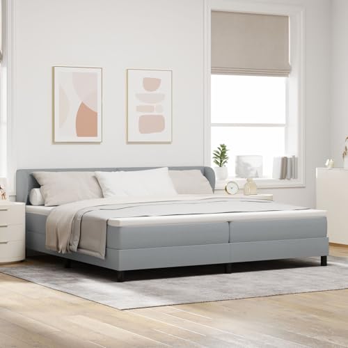 GCHDHAPB Boxspringbett mit Matratze Hellgrau 200x200 cm Stoff GCHDHAPB Boxspringbett mit Matratze Hellgrau 200x200 cm Stoff von GCHDHAPB