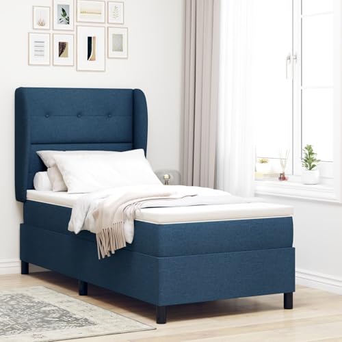 GCHDHAPB Boxspringbett mit Matratze blau 100x200cm Stoff von GCHDHAPB