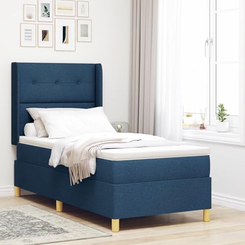 GCHDHAPB Boxspringbett mit Matratze blau 80x200cm Stoff von GCHDHAPB