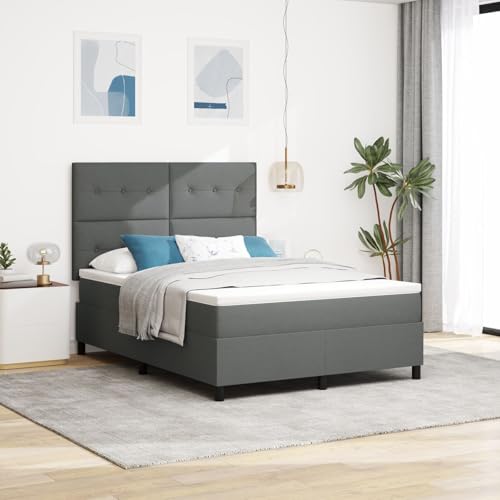 GCHDHAPB Boxspringbett mit Matratze dunkelgrau 140x190cm Stoff GCHDHAPB Boxspringbett mit Matratze dunkelgrau 140x190cm Stoff von GCHDHAPB