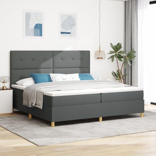 GCHDHAPB Boxspringbett mit Matratze dunkelgrau 200x200 cm Stoff GCHDHAPB Boxspringbett mit Matratze dunkelgrau 200x200 cm Stoff von GCHDHAPB