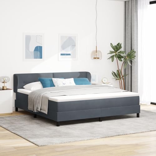 GCHDHAPB Boxspringbett mit Matratze in Dunkelgrau 180x200 cm Samt GCHDHAPB Boxspringbett mit Matratze in Dunkelgrau 180x200 cm Samt von GCHDHAPB