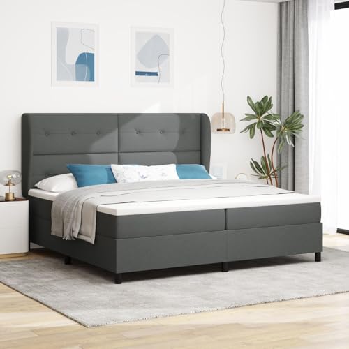 GCHDHAPB Boxspringbett mit Matratze in Dunkelgrau 200x200 cm Stoff GCHDHAPB Boxspringbett mit Matratze in Dunkelgrau 200x200 cm Stoff von GCHDHAPB