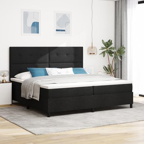 GCHDHAPB Boxspringbett mit Matratze schwarz 200x200cm Stoff von GCHDHAPB