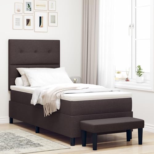 GCHDHAPB Boxspringbett mit Matratze & Bank dunkelbraun 100x200 cm Stoff GCHDHAPB Boxspringbett mit Matratze & Bank dunkelbraun 100x200 cm Stoff von GCHDHAPB