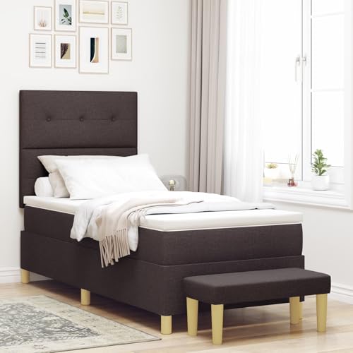 GCHDHAPB Boxspringbett mit Matratze & Bank dunkelbraun 100x200 cm Stoff GCHDHAPB Boxspringbett mit Matratze & Bank dunkelbraun 100x200 cm Stoff von GCHDHAPB